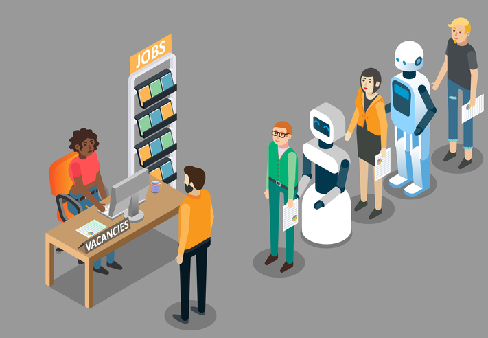 artificial intelligence lining up for jobs